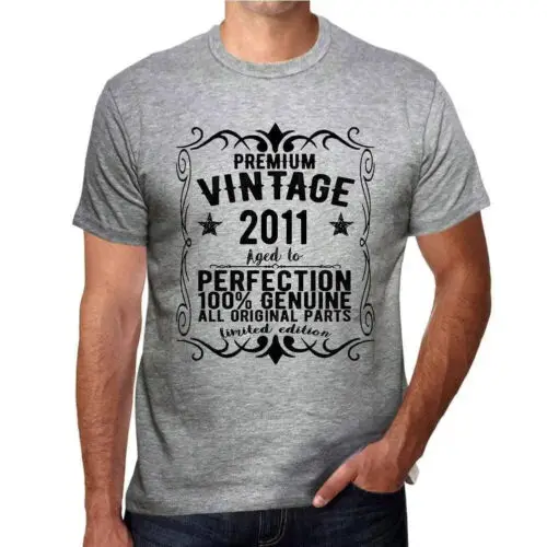 Heren Grafisch T-Shirt Alle originele onderdelen verouderd tot perfectie 2011