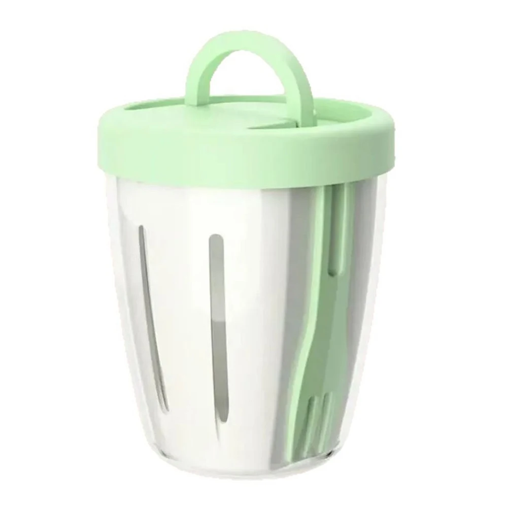Perfect For Outdoor Meals Purple Double Layer Drain Cups Accessory Airtight Storage Container Compact Travel Bowl