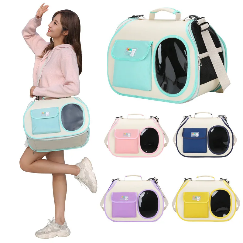 Pet Outing Portable Cat Dogs Handbag Pet Supplies Breathable Carrier Travel Puppy Kitten Single Shoulder Bag Pet Carrying Bag