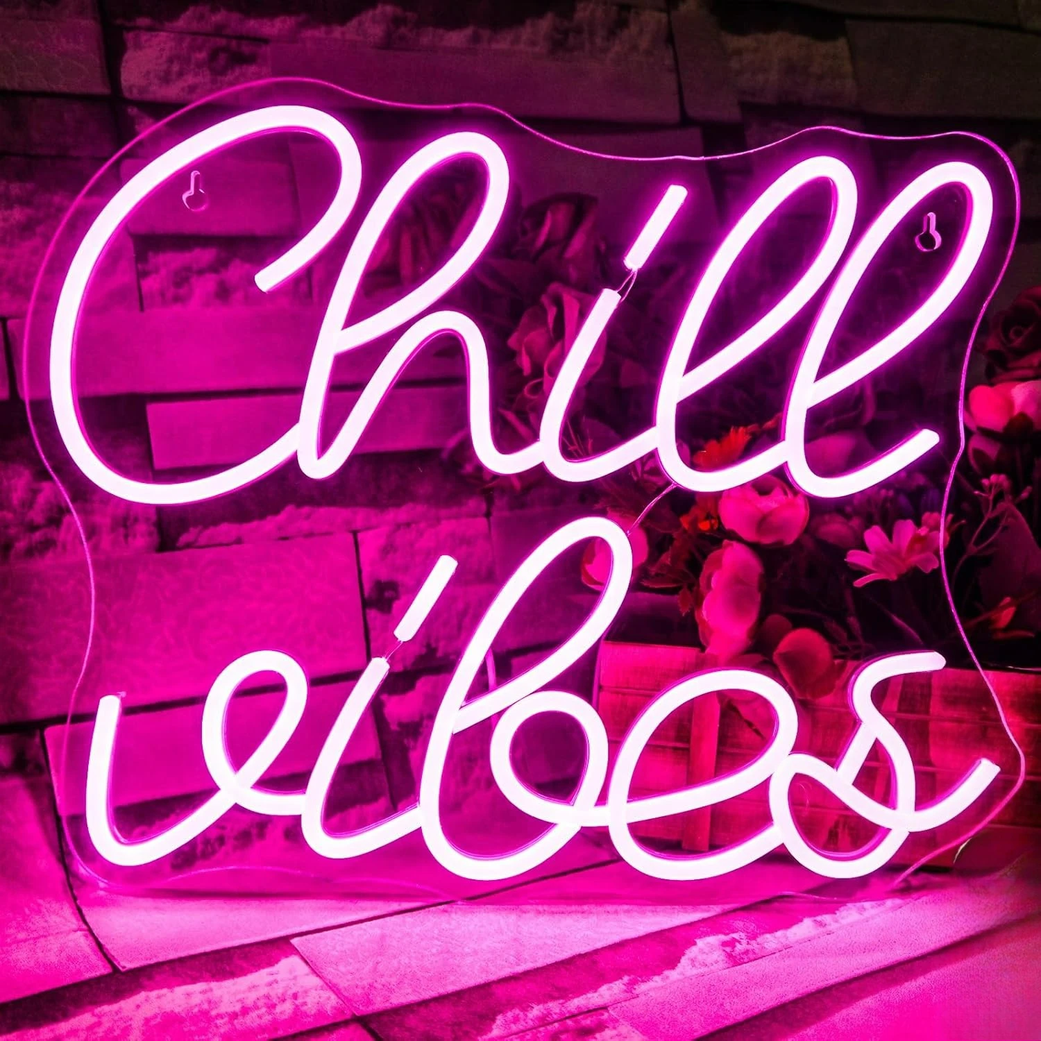 

Неоновая вывеска LED USB «Chill Vibes» для спальни, паба, клуба, гаража, игровой комнаты, гостиной, отеля, ресторана, бара, декоративный подарок