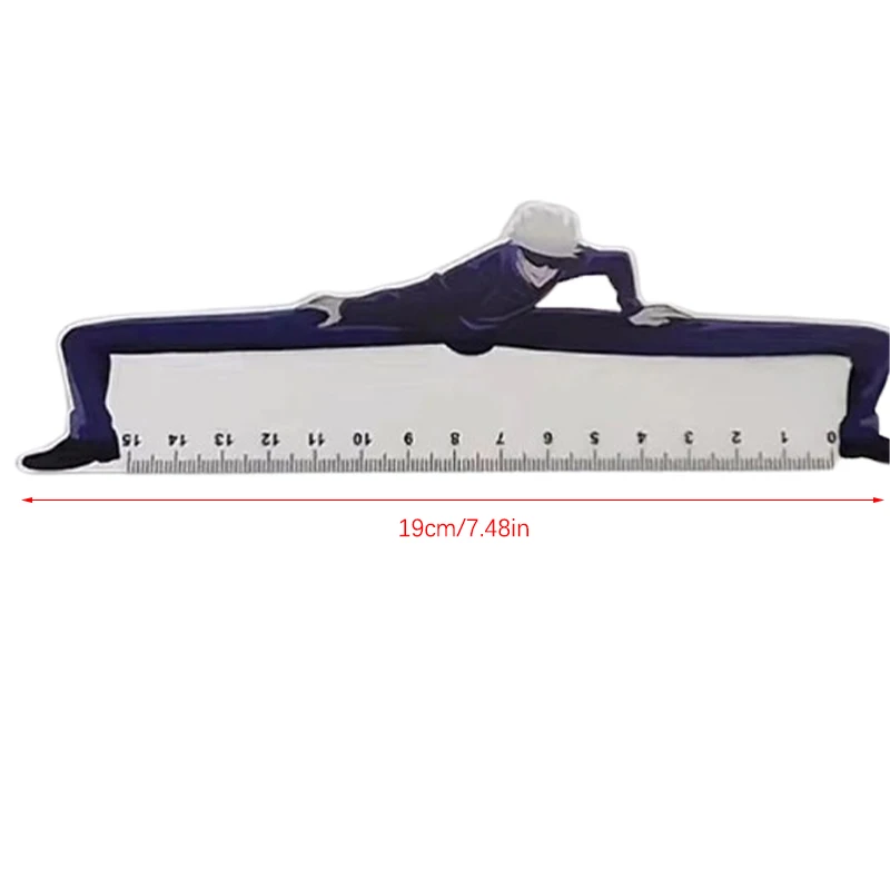 Jujutsu Kaisen Gojo Satoru Anime Peripherals Creative Ruler Student Stationery Supplies High Precision Scale Line Surveying Tool