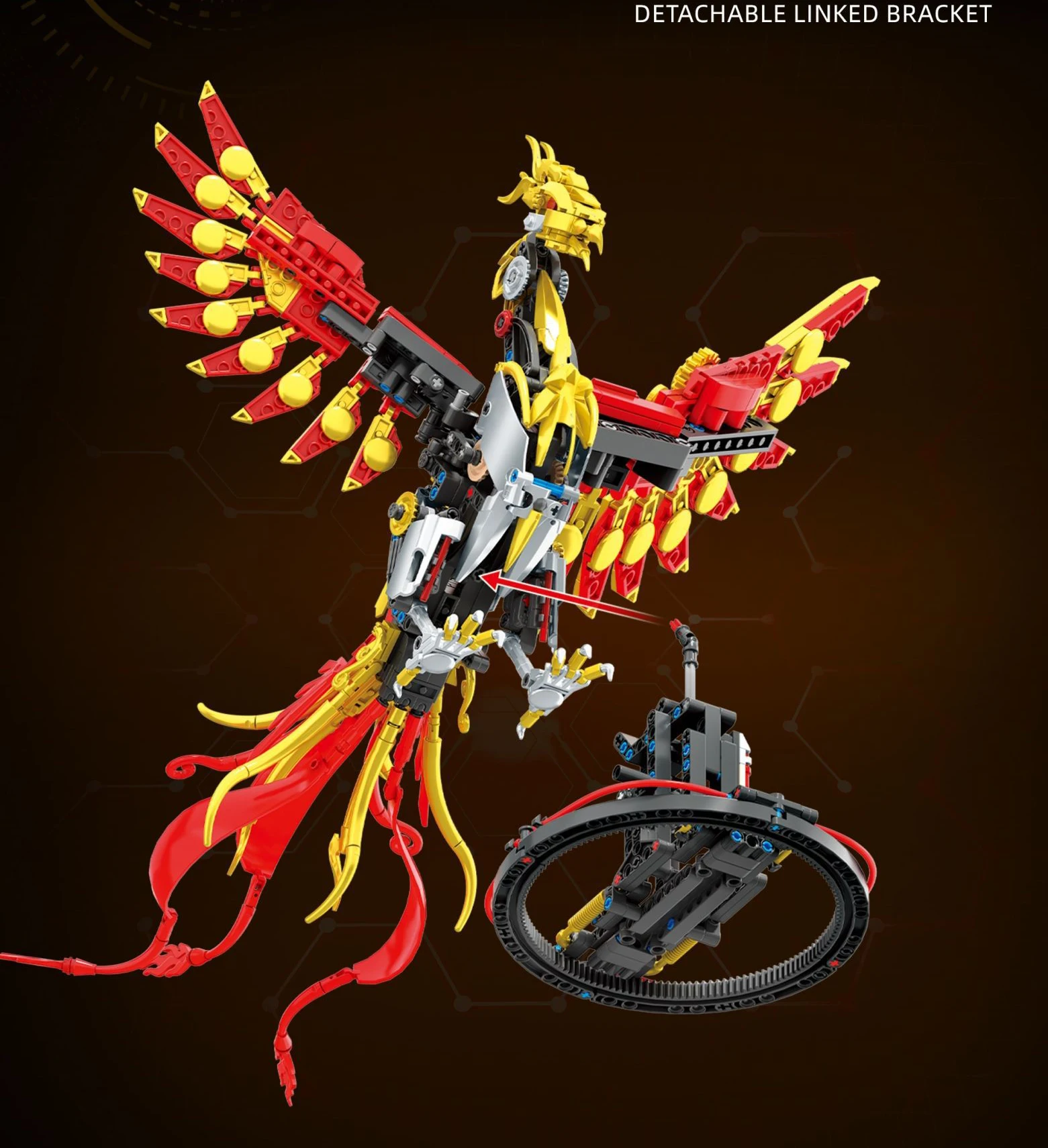 Idea Machine Divine Bird Baustein-Mechanischer Phönix Lernspielzeug Kampfroboter Mecha STEM Konstruktions-Bausteine Sammlung – Detail 5