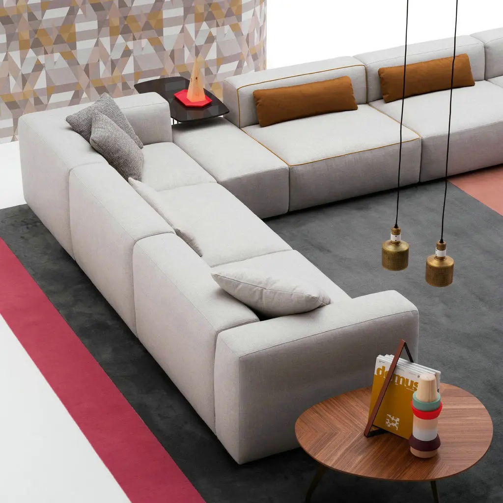 #Italian Designer Modern Modular Sectional Cloud Sofa Set Oversized Sofa Couch with Chaise  Corduroy Living Room Sofas for Home