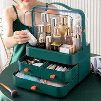 1pc Cosmetics Receiving Box Dust-Proof Desktop Makeup Organizer with Drawer for Skin Care Products Household Storage Box Shelf - Image 4