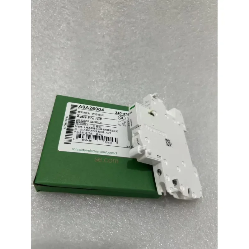 A9A26924 new model A9A26904 Auxiliary contact, Acti9 A9A, iOF, 1 C/O, 100mA to 6A, 24VAC to 415VAC, 24-130 VDC, bottom
