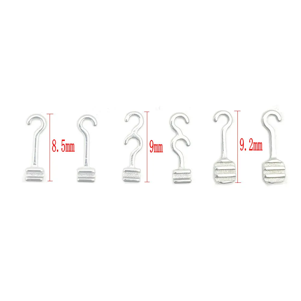 10Pcs Dental Sliding Crimpable Hooks Long Right/Left Dental Orthodontic Hook Dental Curved Crimpable Hook