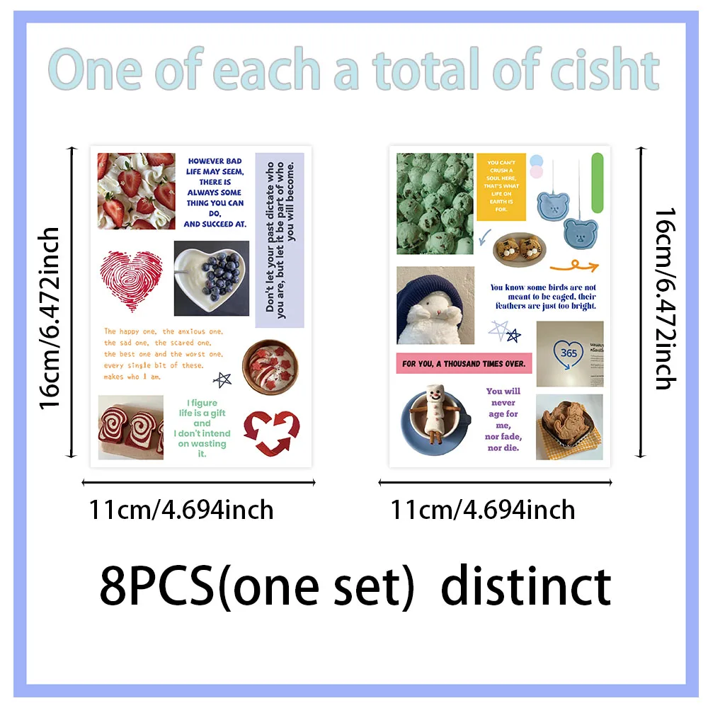 8 pçs dos desenhos animados coreano graffiti adesivos colagem série caso de telefone bagagem diy notebook adesivos à prova dwaterproof água