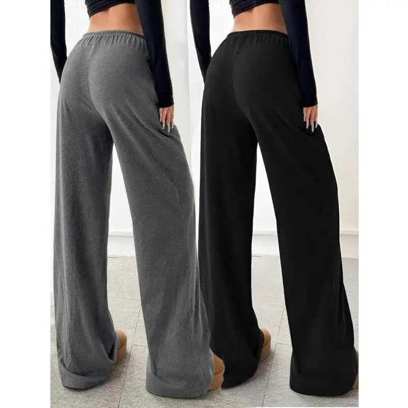

ex Casual Pants High Waist Straight Leg Autumn Winter Faion Men's Women's Loose Fit Trousers Casual Outdoor Pants