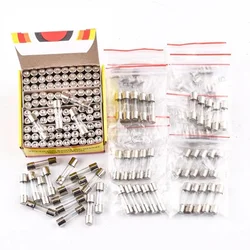 Kits de fusibles de vidrio rápido empaquetados, lote de 10, 5x20mm, 0.2A, 0.5A, 1A, 2A, 3A, 5A, 6A, 8A, 10A, 15A, 250V, 5x20