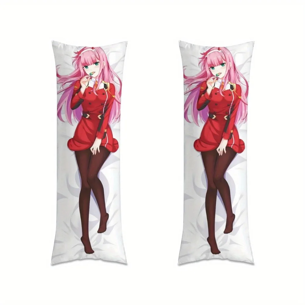 Anime Full-Body Pillowcase Measuring 20X59 Inches (50X150 Cm), Made from Hypoallergenic Polyester, Featuring a Zipper Closure An