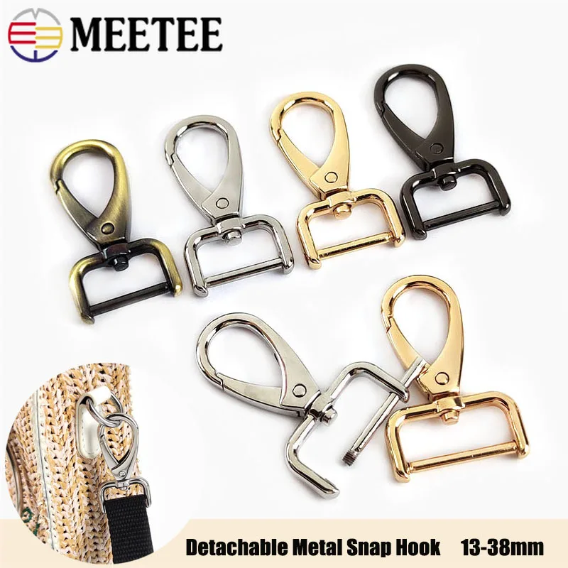 

5/10Pcs Meetee 13-38mm Dog Collar Snap Hook Detachable Metal Trigger Clip Clasp Bag Strap Connect Lobster Buckle Accessories