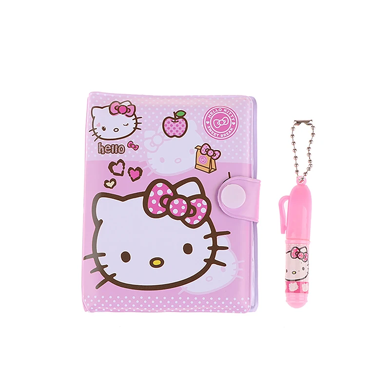 Imagem -06 - Sanrio Notebook my Melody Kuromi Cinnamoroll Kawaii Mini Jornal Portátil Material Escolar Papelaria Presente Conjunto