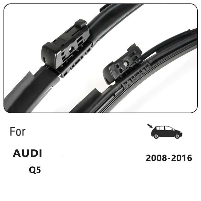 4 PCS Car Wiper Silicon Refill Front Rear Wiper Blades Set 24"+20"+13" For Audi Q5 2008 2016 2017 Front Rear Window Windshield