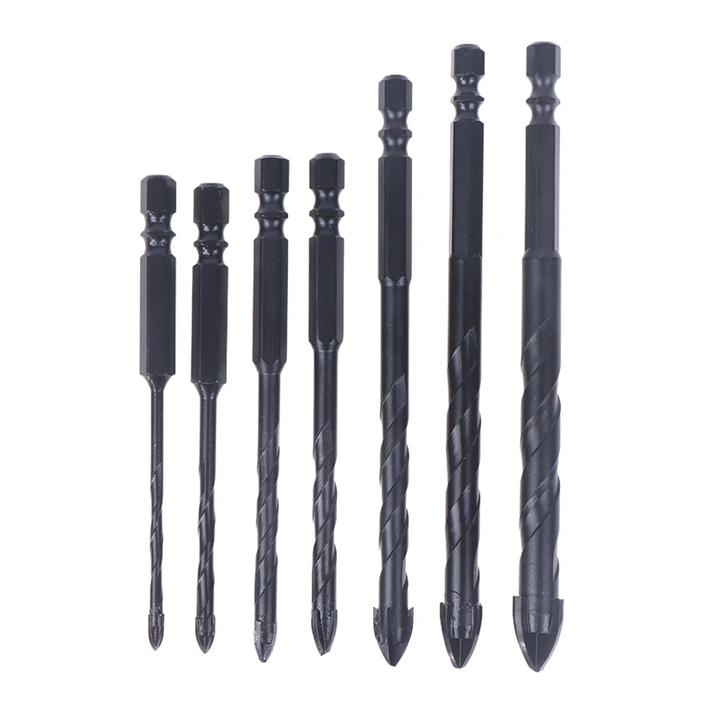 

5/7 шт. стальной сверлильный инструмент 3-12 мм набор сверл с шестигранным хвостовиком многофункциональный набор сверл для керамики, стекла, бетона, дерева
