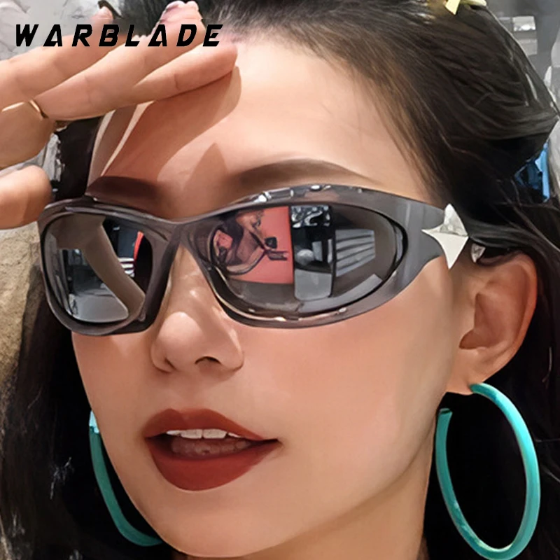 

Futuristic Y2k Punk Sunglasses Women Trendy Personality Brand Designer Sunglass Outdoor Sports Windproof Goggles Male UV400 Очки