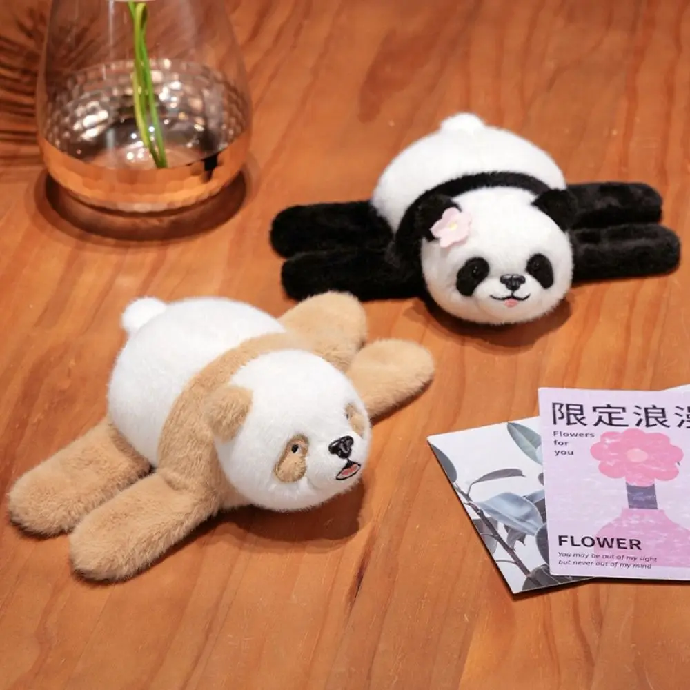 Cute Doll Panda Plush Wrist Band Simulation Wrist Style Slap Bracelet Series Self-Rolling Soft Plush Doll Slap Bracelet