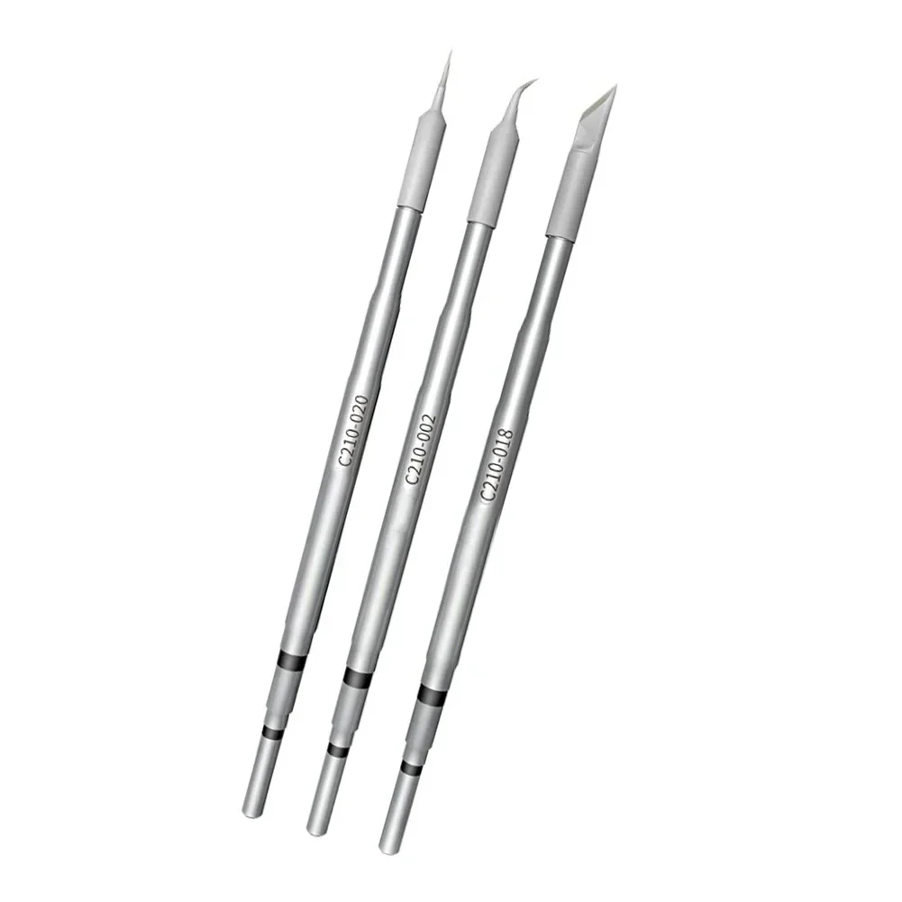 

Soldering Iron Tips Compatible with Multiple Soldering Stations Copper Heating Element Straight and Curved Tip