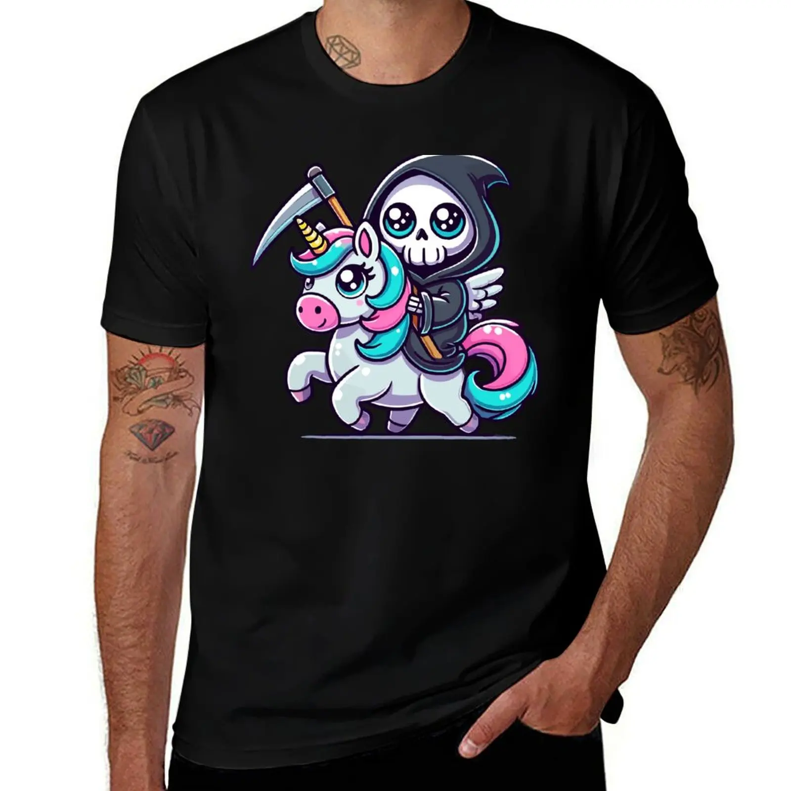 

t Reaper a T-Shirt Riding quality brand luxury Cute T-Shirt shirts 100% Grim Unicorn man cotton tshirt high Magical