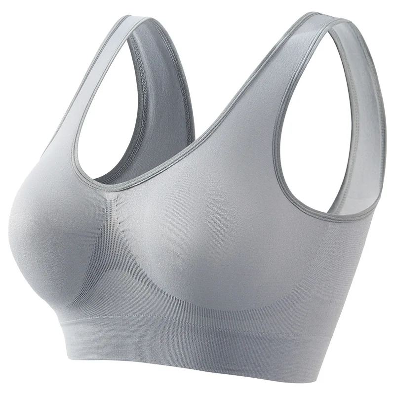 Nahtloser Push-Up-BH für Damen, Sport-Bralette, bügellos, Crop-Top, einfarbig, sexy Dessous, ohne Polster, atmungsaktiv, Übergröße, Tank-BH, S-5XL