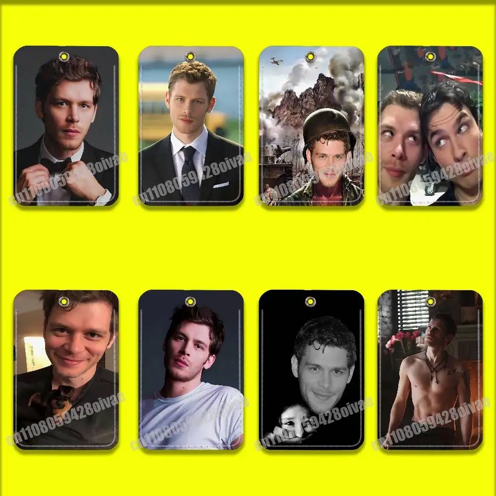 

Joseph Morgan Klaus Mikaelson For ID Clips Credit Bank Subway Card Holder Cover Sleeve Ornament Leather Keychain
