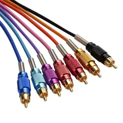 1.8M Tattoo Machine Clip Cord Profession Multi-color RCA Cable Tattoo Gun Soft Copper Wire Tattoo Power Supply Cable Accessory