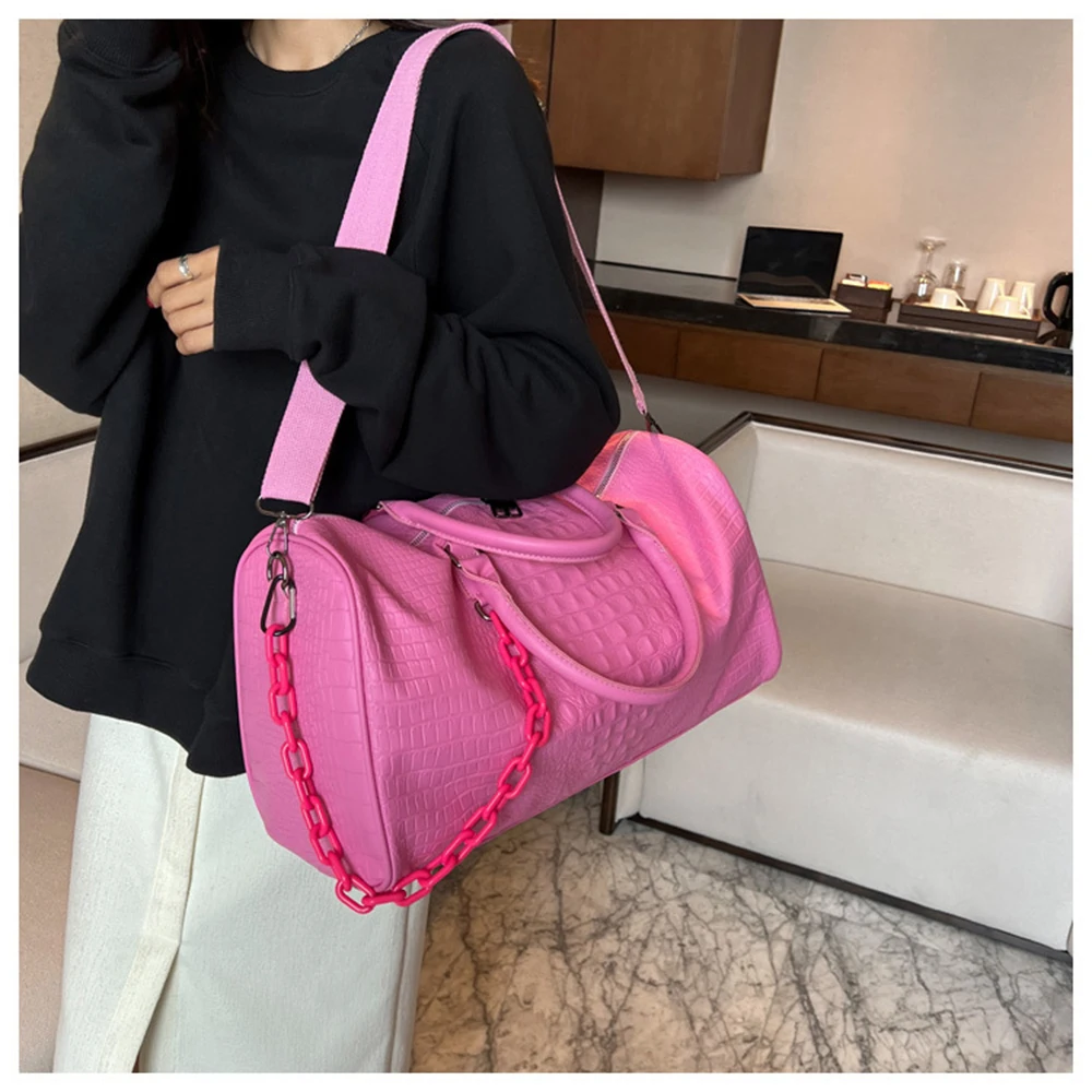 Summer Training Fitness Sports Gym Yoga Bag For Women Large Luggage Bag Portable Travel Duffel Handbag Weekend Bag Shoulder Bag