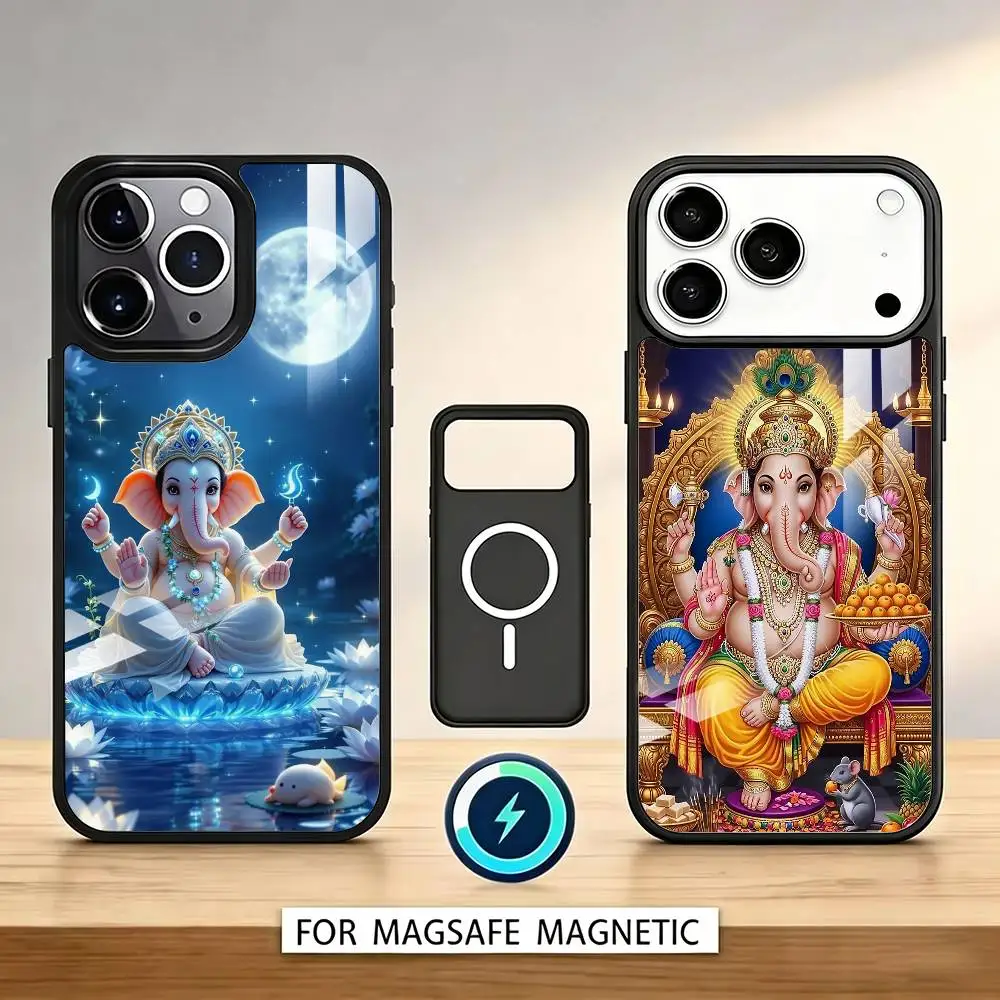 G-Ganesh E-Elephant Phone Case For iPhone17,16,15,14,13,12,11 Plus,Pro Max Magnetic For Magsafe Wireless Charging