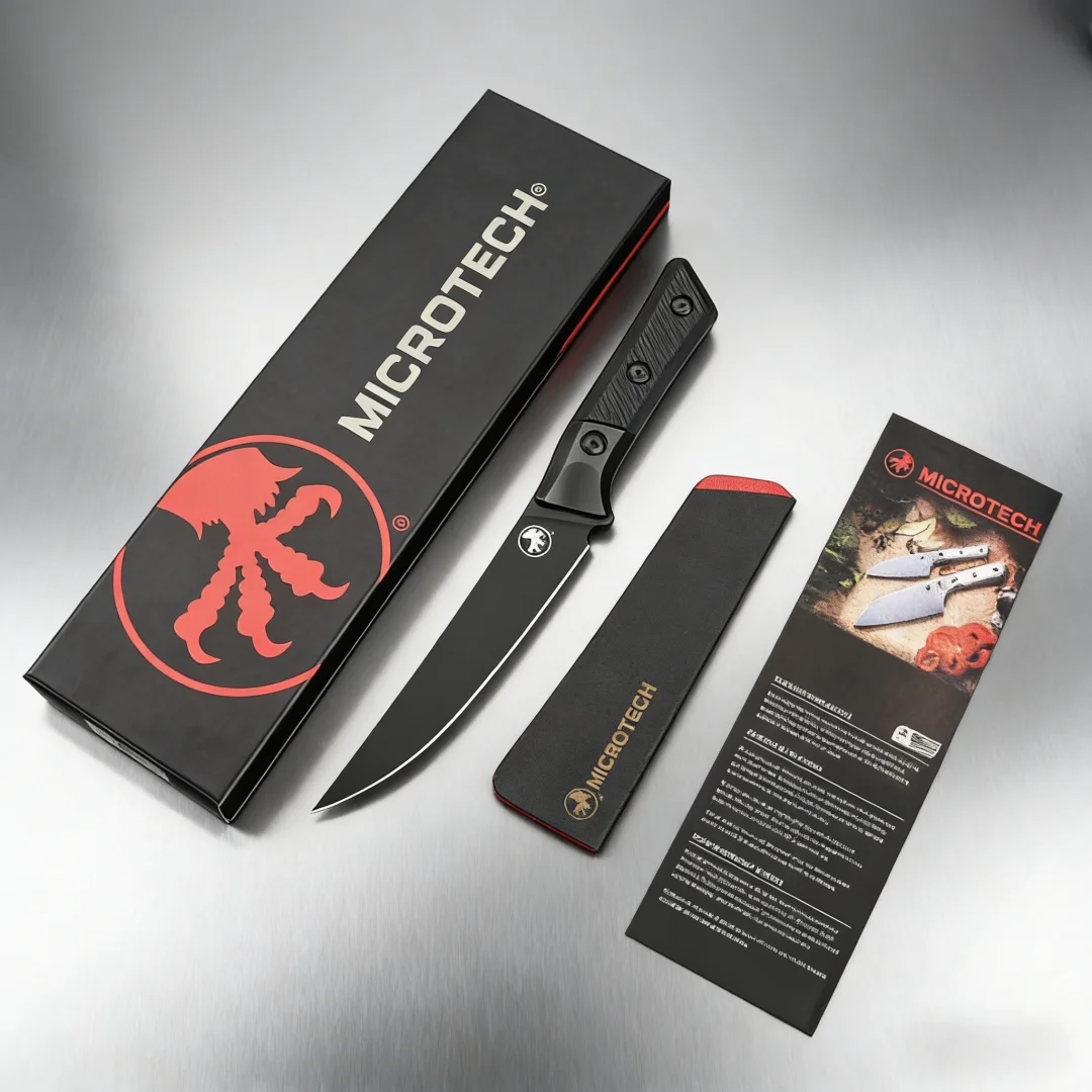 High-Quality Sharp Kitchen Steak Knife Salmon Sushi Slicing M390 Steel Titanium Alloy Carbon Fiber Handle