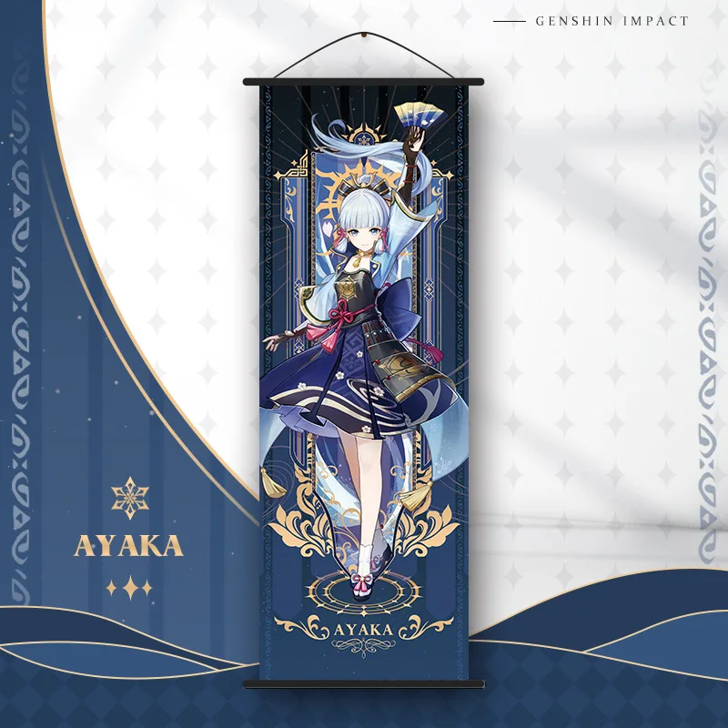 Genshin Impact Leinwand-Poster Colombina Flins Arlecchino Cosplay Wandbehang Spiel-Helden Deko Fansammlung Geschenke – Detail 15