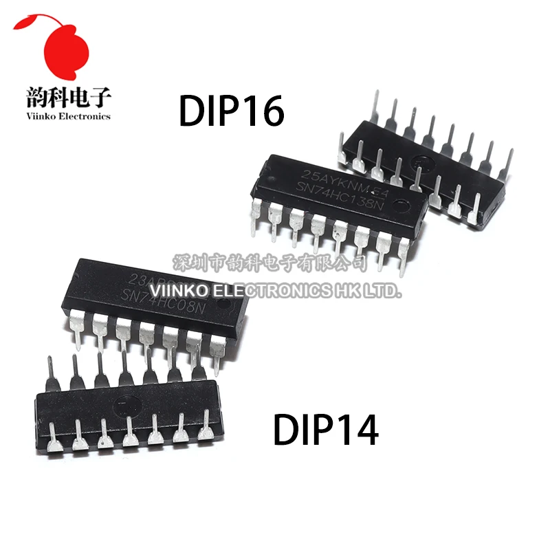 10PCS 74HC595N 74HC595 DIP-16 SN74HC595N DIP16 DIP  SN74HC257N 74HC257 SN74HC393N 74HC393 SN74HC590AN 74HC590 SN74HC590N 74HC590