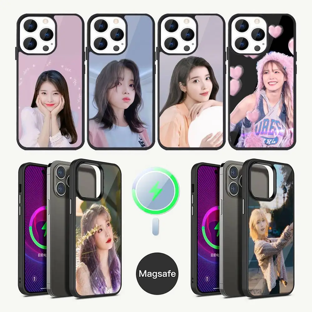 

Singer IU Lee Ji Eun Phone Case For iPhone 17,16,15,14,13,12,11,Plus,Pro,Max Mini Magsafe Magnetic Wireless Charging
