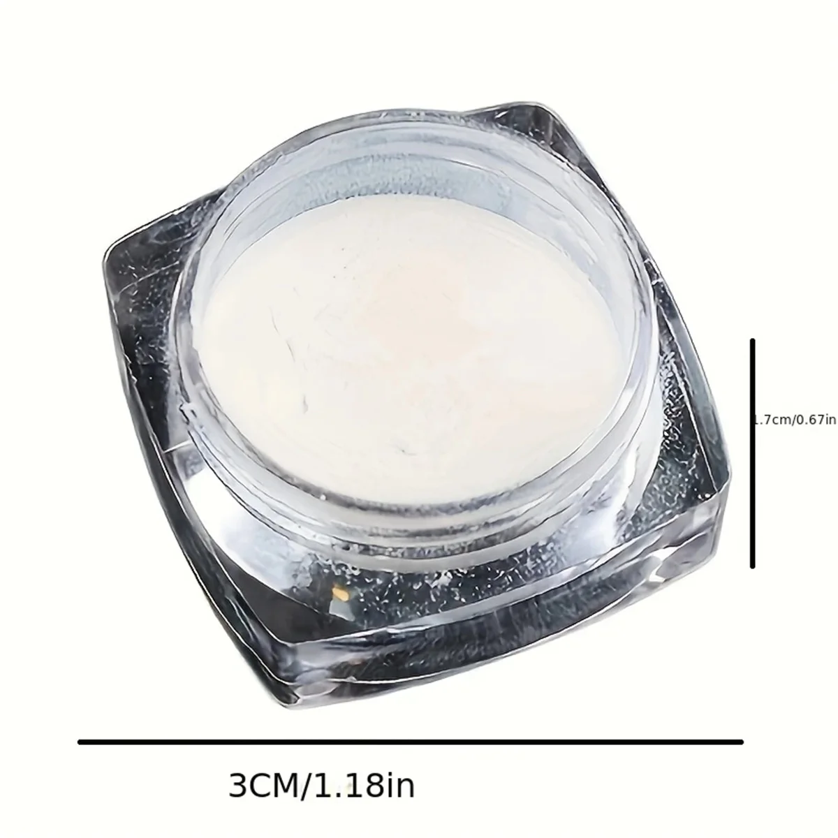 1pc pearl white ice skin nail powder holographic glitter powder combined with nail polish adhesive for nail art creation DIY