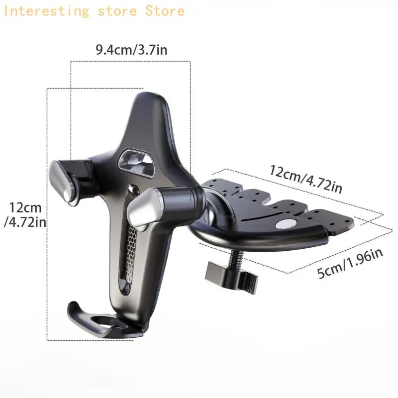 Universal Auto Compact Disc Slot Handyhalter 360 Grad drehbar für 4 bis 7 Zoll Mobilgeräte 55KC – Detail 6