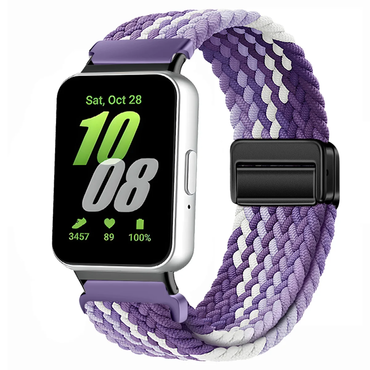 Nylon-Geflechtband für Samsung Galaxy Fit 3, magnetisches Band, Ersatzarmband für Samsung Galaxy Fit 3, Armband-Zubehör
