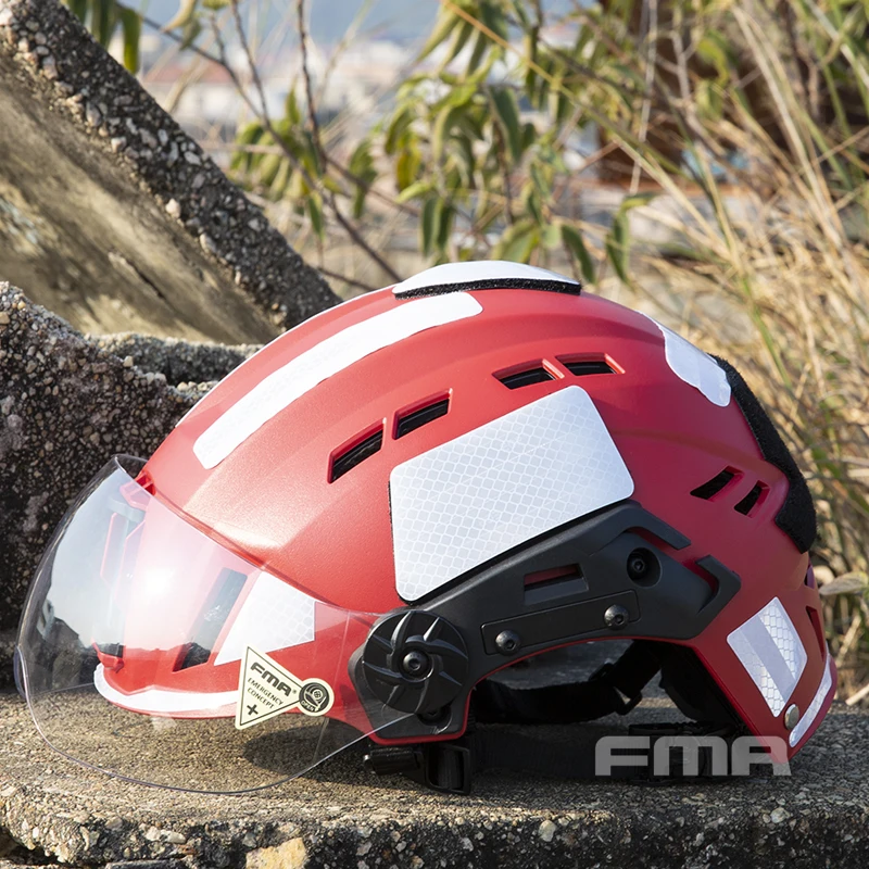FMA EX SAR ヘルメットバイザー緊急救助ヘルメット消防救助軽量