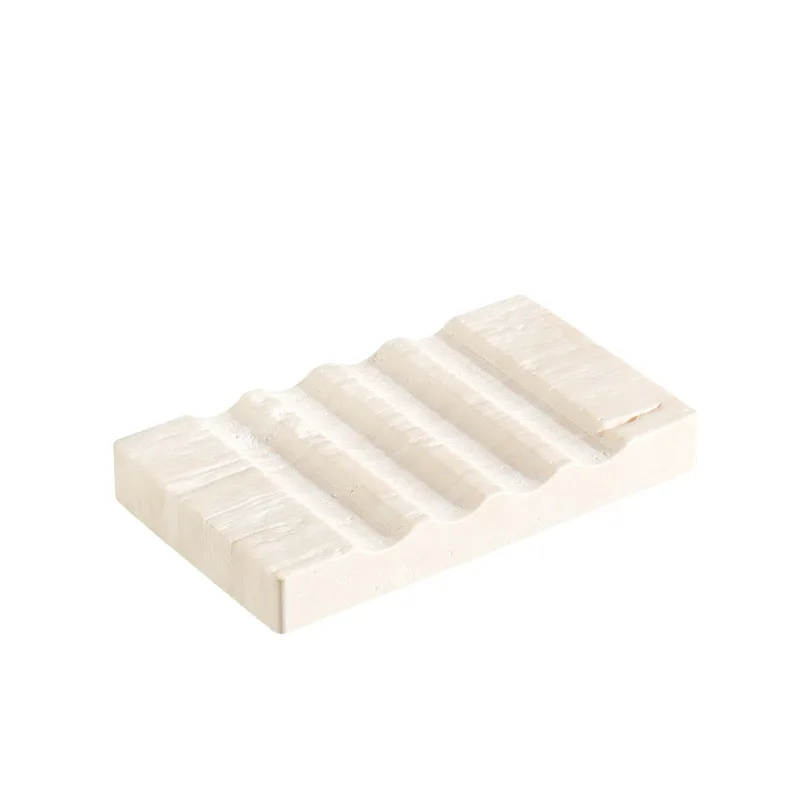 

Marble light luxury drain soap dish high-end creative washbasin drain soap box storage ornament