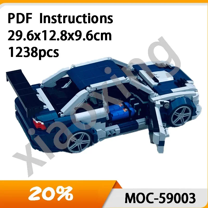 

New Moc-59003 Premium Car 1238pcs Flying Car Toy E46 M3 GTR Super Sports Car Racing Mosaic Block Adult Children Puzzle Gift Toy