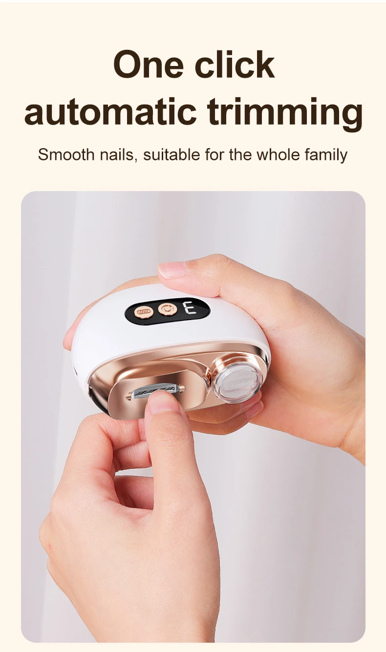 2-in-1 Elektrischer Nagelknipser, Maniküre Anti-Spritz-Nageltrimmer für Babys, Finger- und Zehenschere, Pediküre-Werkzeug für dicke Nägel – Detail 4