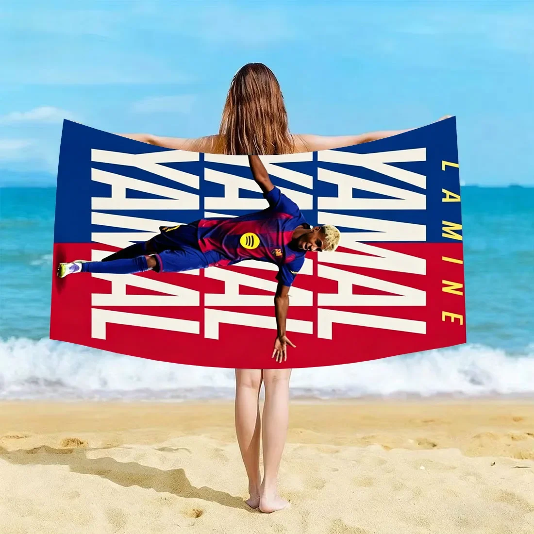 Custom L-Lamine-e Y-Yamal Microfiber Beach Towel Quick Dry Super Absorbent Sand Free Soft Bath Towel For Travel Swimming Beach V
