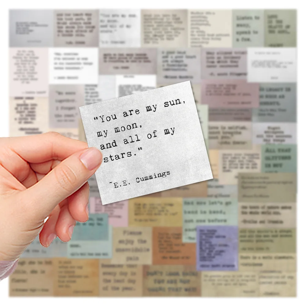 10/30/60 Stück Vintage Motivationsaufkleber, DIY-Sticker für Scrapbooking, Kühlschrank, Laptop, Handy, Inspirierende Berühmte Zitate