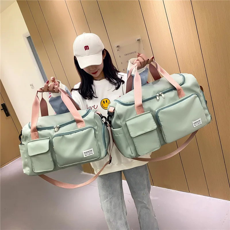 

Newest Big Size Trendy Sports Bag For Men And Women Good Quality Fitness Bag With Dry And Wet Separation Oxford Cloth Handbags