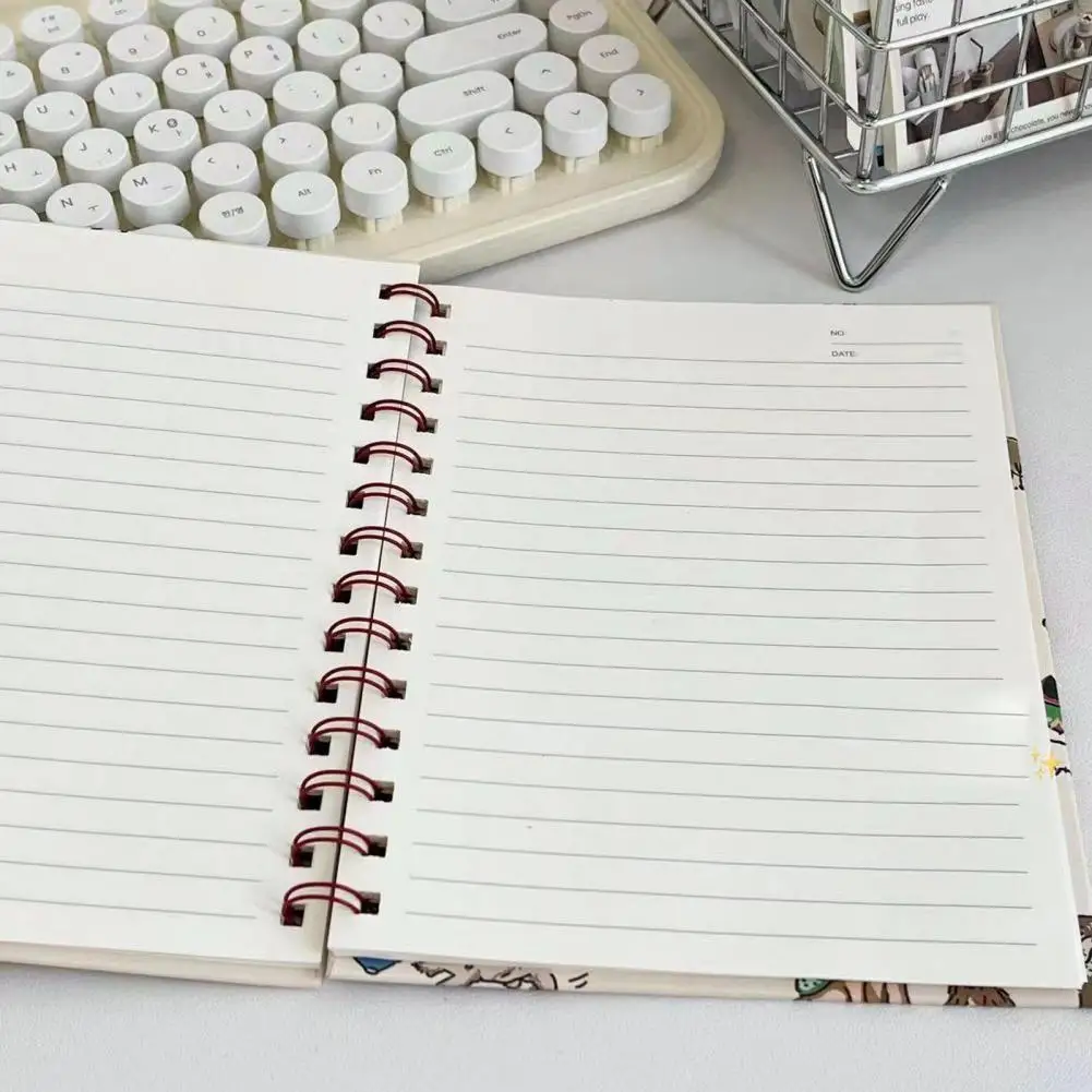 Planner Notebook Smooth Writing Premium Thickened Page Loose-leaf Cartoon Puppy Style A5 Coil Ring Notepad