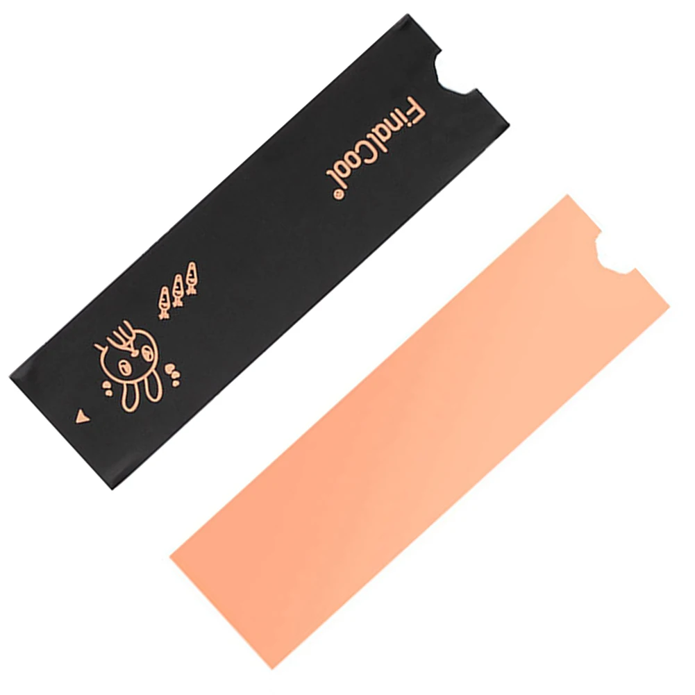 Almohadilla térmica de cobre con revestimiento de grafeno, almohadilla de disipación de calor de 0,2mm, almohadilla termorial ligera y delgada Heastink para M. 2 Nvme SSD, 2 uds.