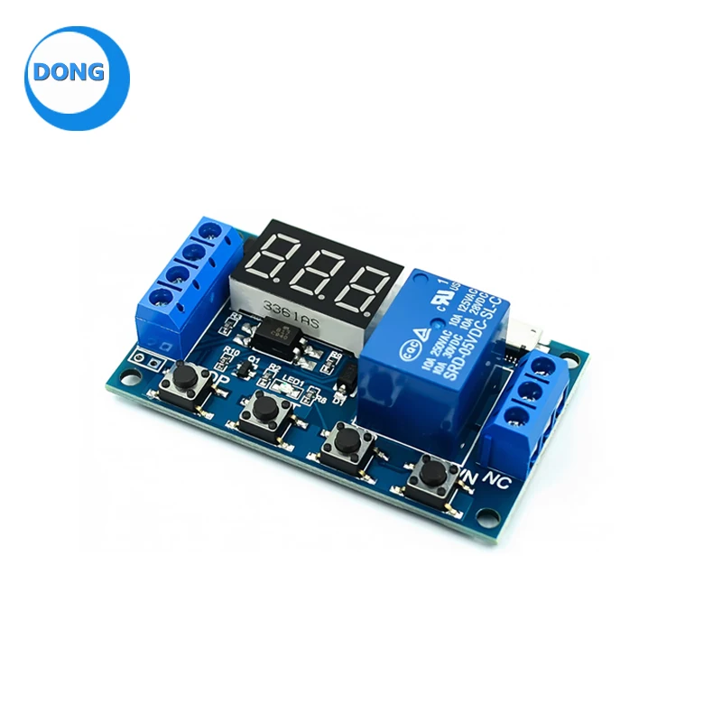 6-30V moduł przekaźnika opóźnienia czasowego przełącznik obwód wyzwalający timer DC12V 24V XY-J02 inkubator dla Arduino