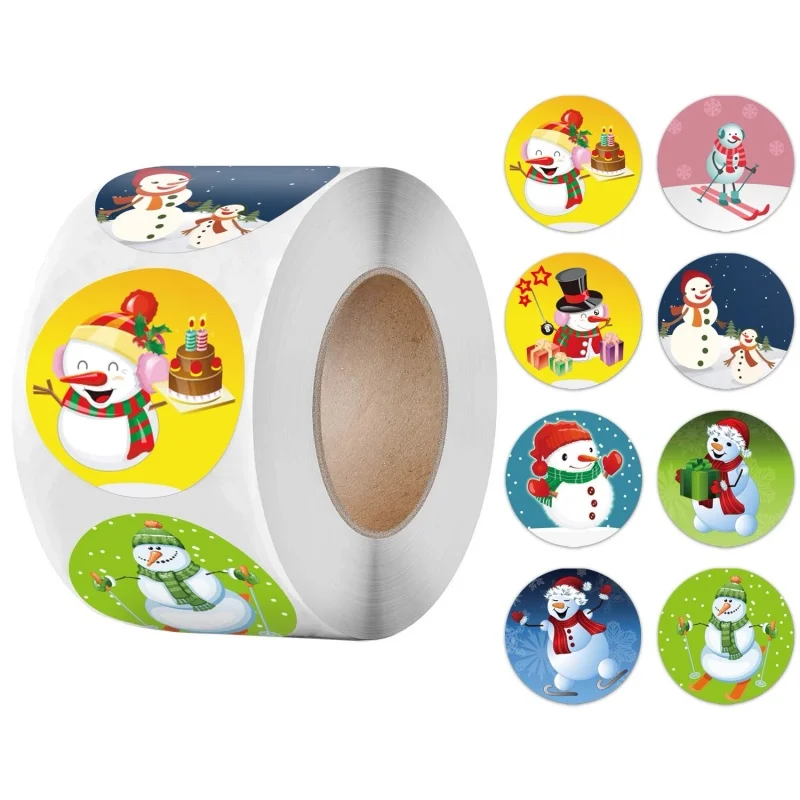 

500pcs Round Labels Happy Birthday Sticker Candy Bag Flower Cake Boxes Gift Packaging Wedding Grateful Decorative Seal Stickers