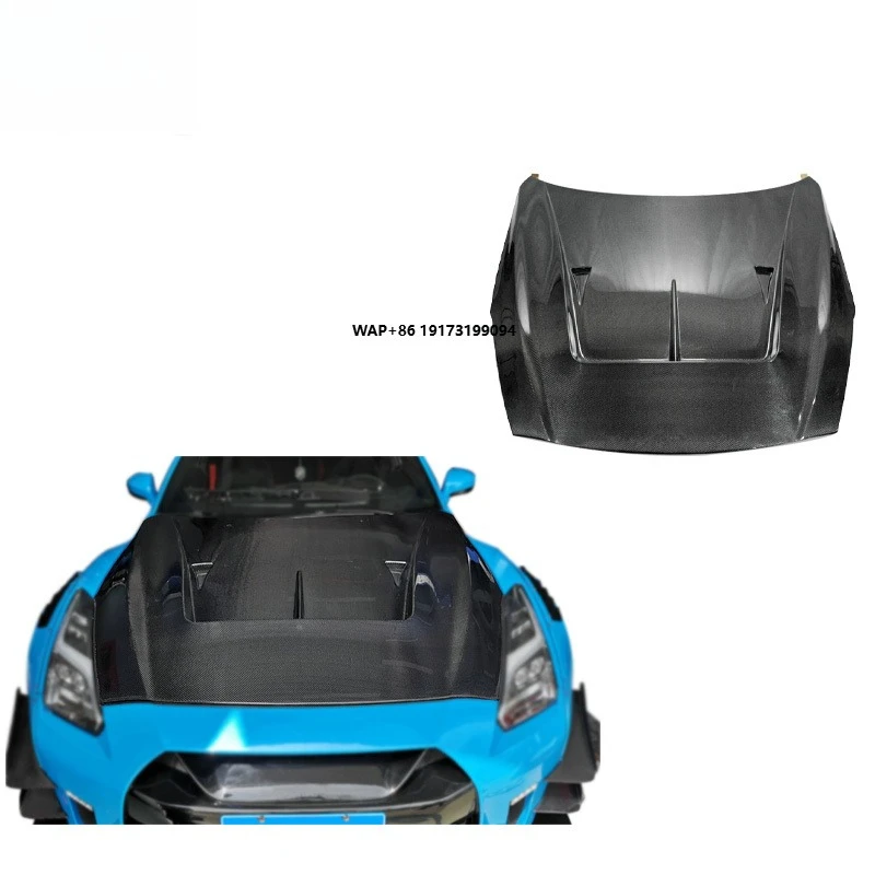 

New 08-15 Model GT-R Carbon Fiber Front Hood Panel with LB Modification and Bolts
