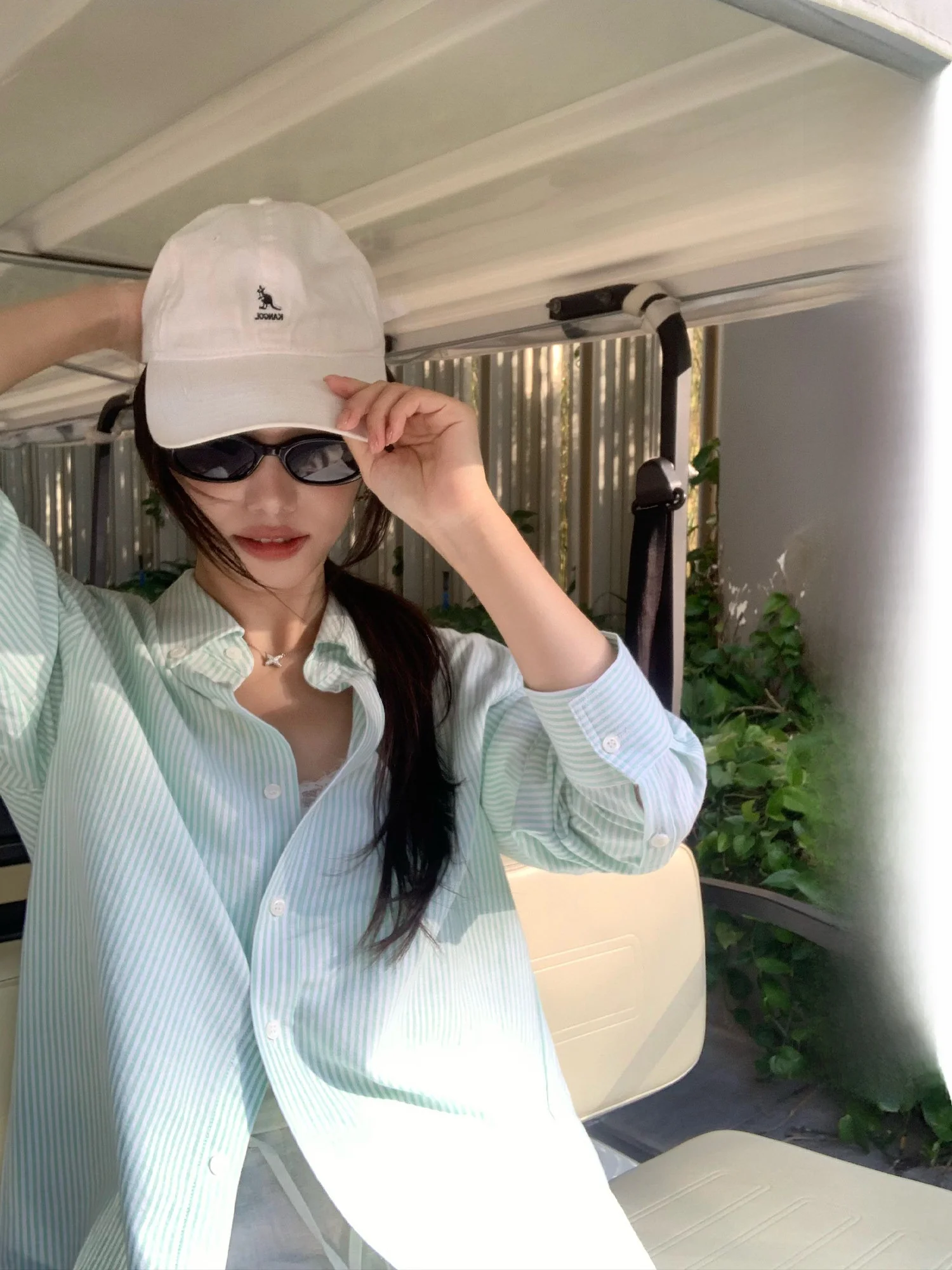 

Удобная классическая женская рубашка в полоску с длинным рукавом, свободного кроя, из чистого хлопка, для повседневной носки, весенняя коллекция