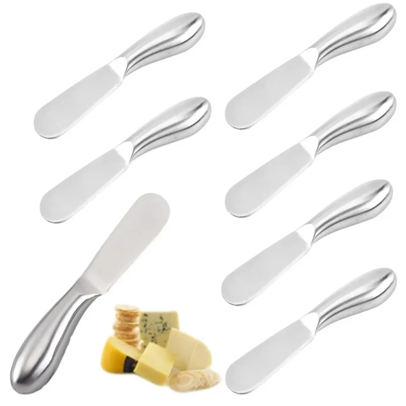 1/2pcs Stainless Steel Cheese Set Knife, Butter Knife, Fork, Spatula, Small Kitchen Knife, Baking Tools