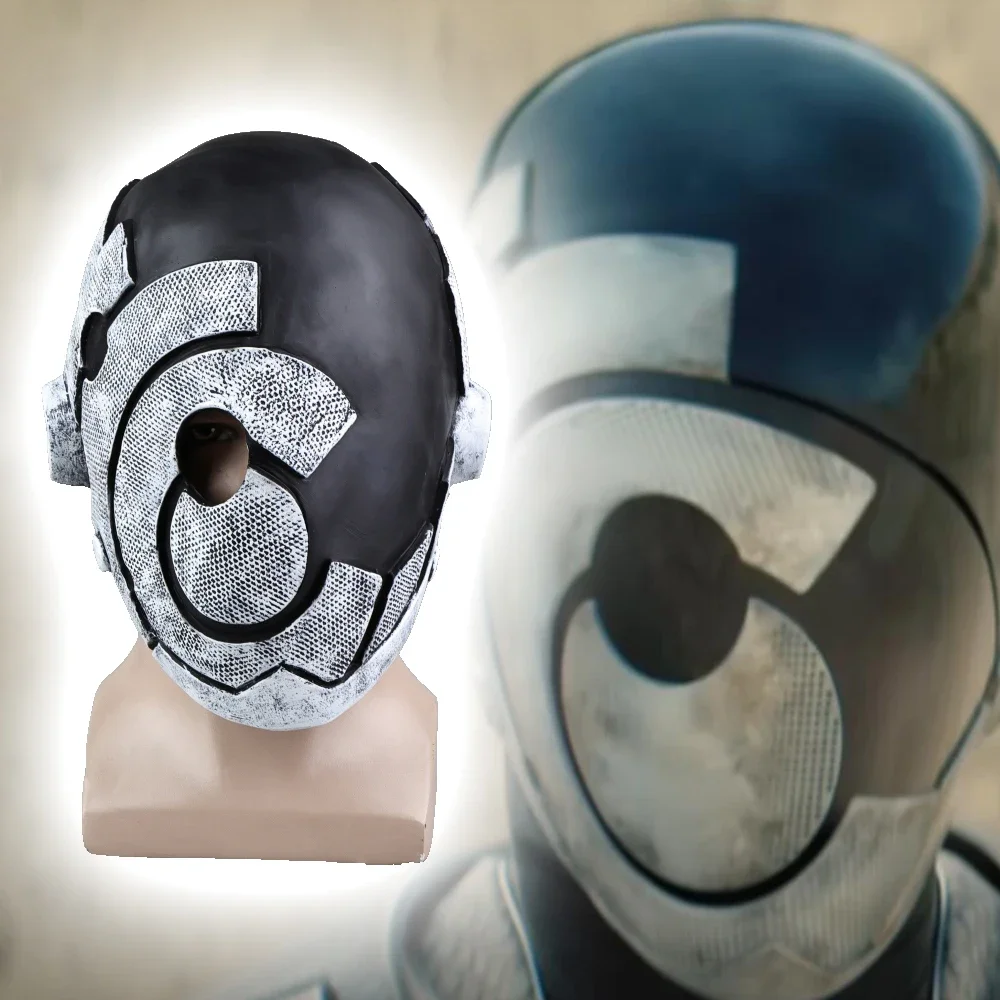 

Cosplay Murderbot Diaries Mask Full Head Halloween Party Masquerade Carnival Helmet Props Latex for Asult Man