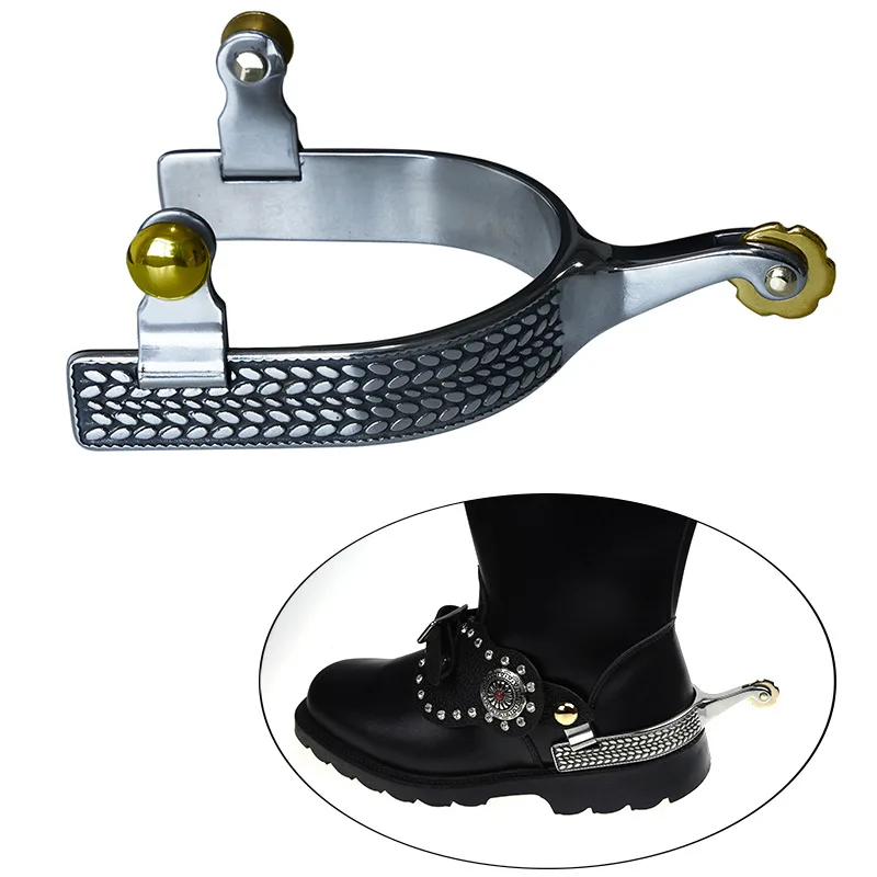 Exquisite, Spurs Stainless Steel Finely Polished Brass Gears And Buttons [SP5128] Equestrian